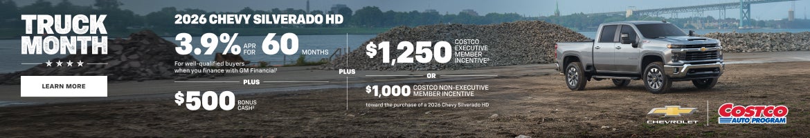 2026 Chevy Silverado HD. 3.9% APR for 60 Months for well-qualified buyers when you finance with G...